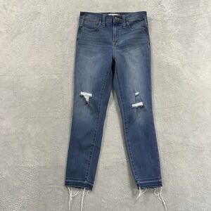 Madewell Jeans Women's 26 Dark Blue Denim 10" High Rise Skinny Fit Stretch